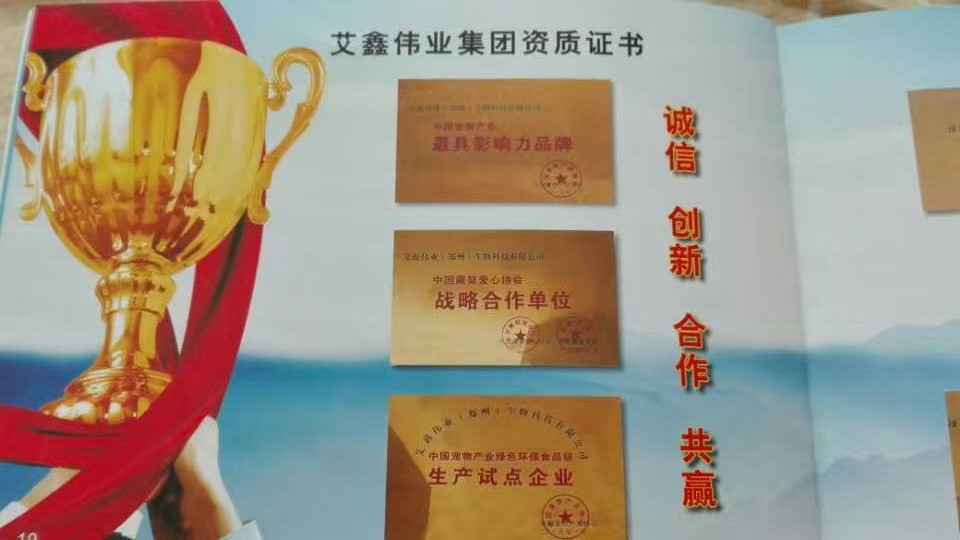 艾鑫偉業公司企業營業執照和資質榮譽